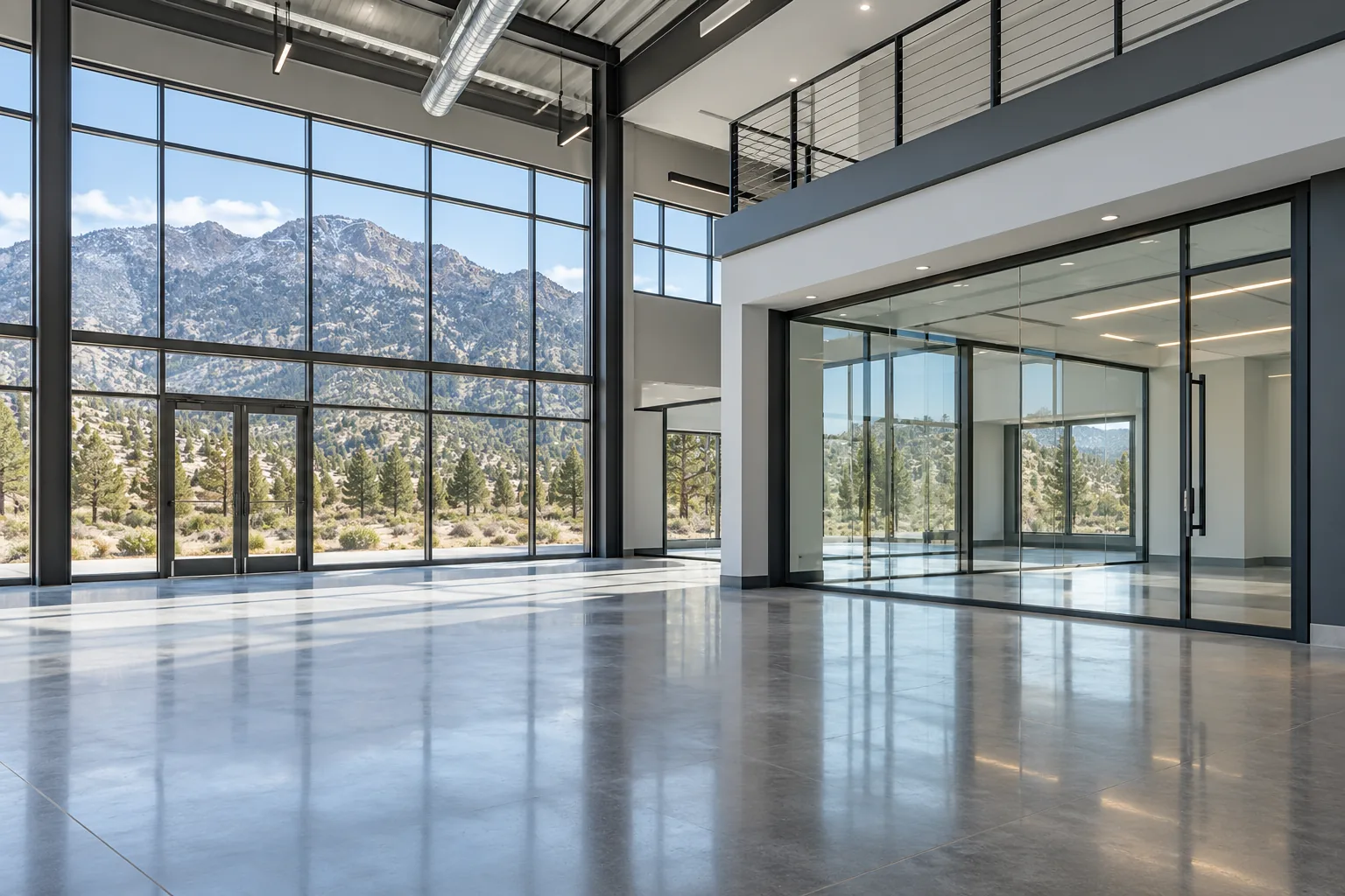 Newly finished commercial interior