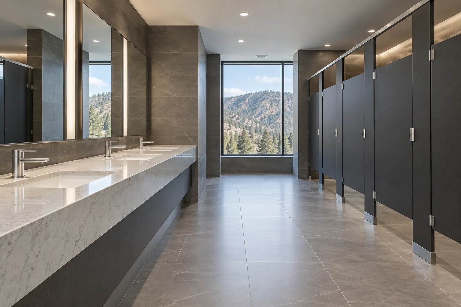 Spotless restroom